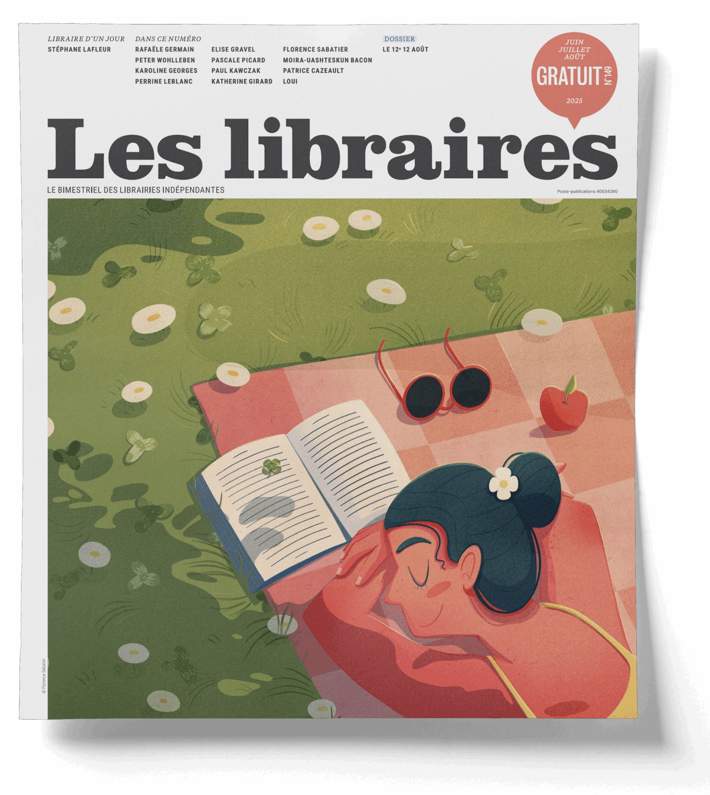 Couverture Les Libraires 149 – Florence Sabatier Illustration Couverture Les Libraires 149 - Florence Sabatier Illustration